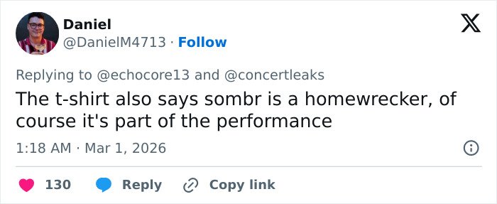 Tweet screenshot showing a fan commenting on a singer's performance during chaos at Brit Awards in a viral video.