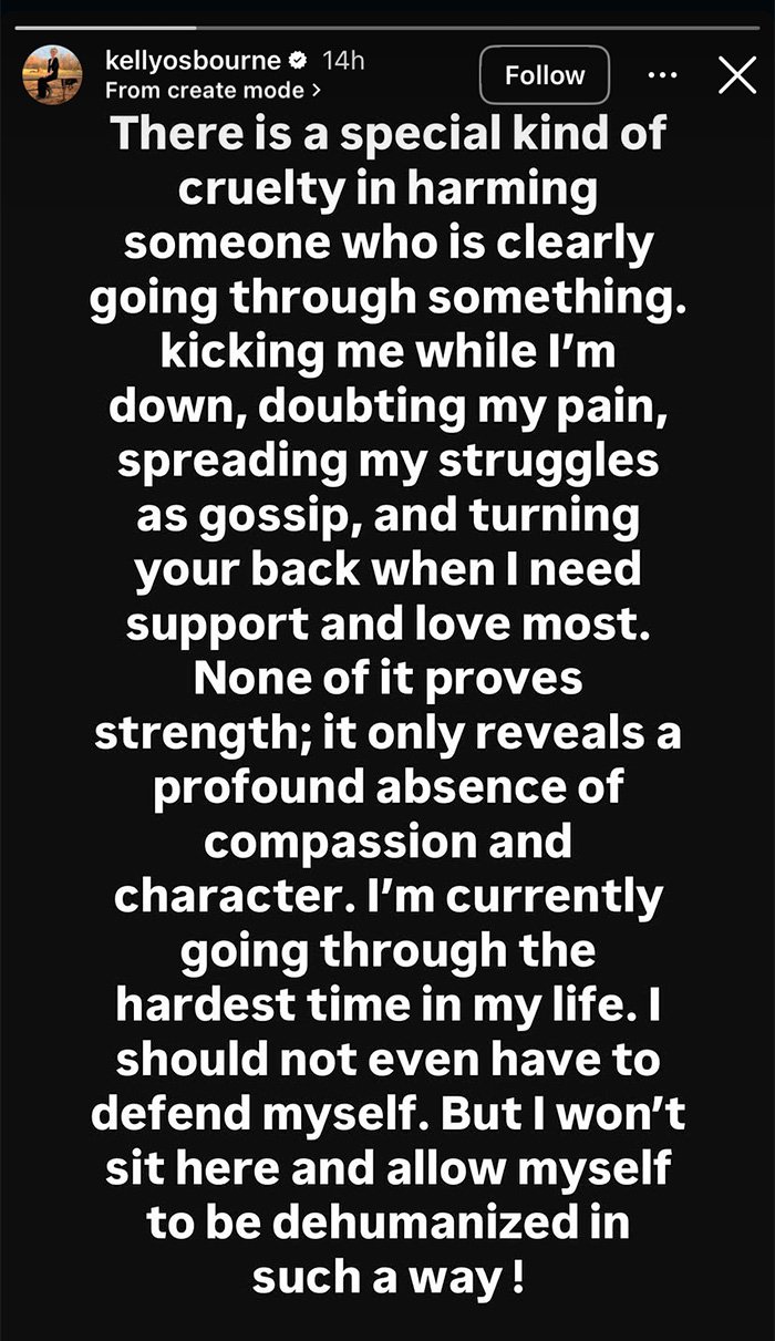 Kelly Osbourne addresses cruelty and trolls with a powerful message amid struggles following Brit Awards viral look.