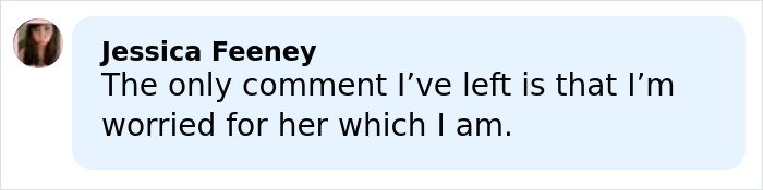 Screenshot of a social media comment expressing concern amidst Kelly Osbourne&rsquo;s Brit Awards look going viral.