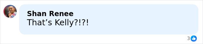 Comment reading That's Kelly?!? in a social media post about Kelly Osbourne Brit Awards look going viral.